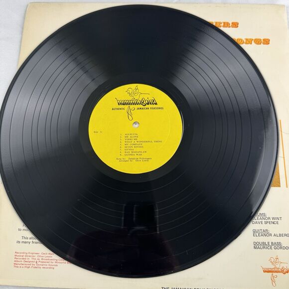 The Jamaican Folksingers NM Vinyl Record Authentic Folksongs Hummingbird Lewin - Picture 6 of 7